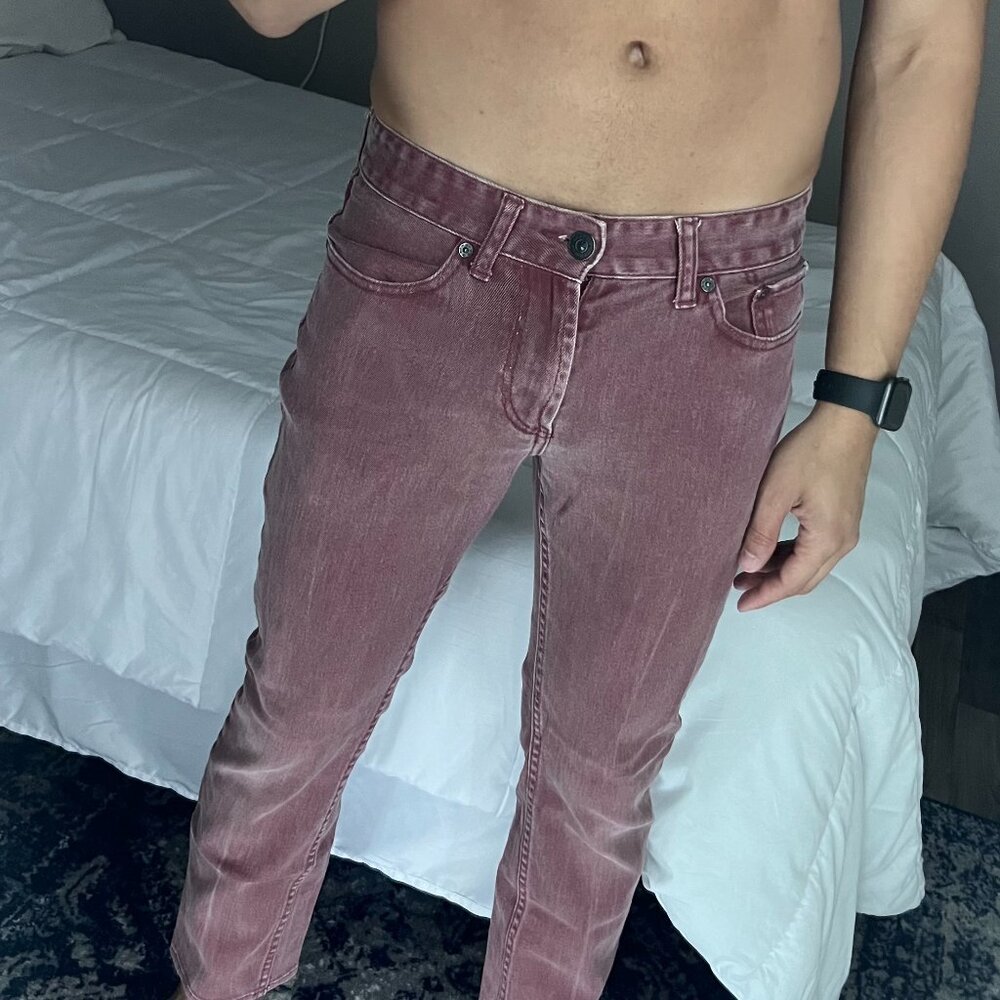 gravels bullhead slim burgundy mens pants 30x30